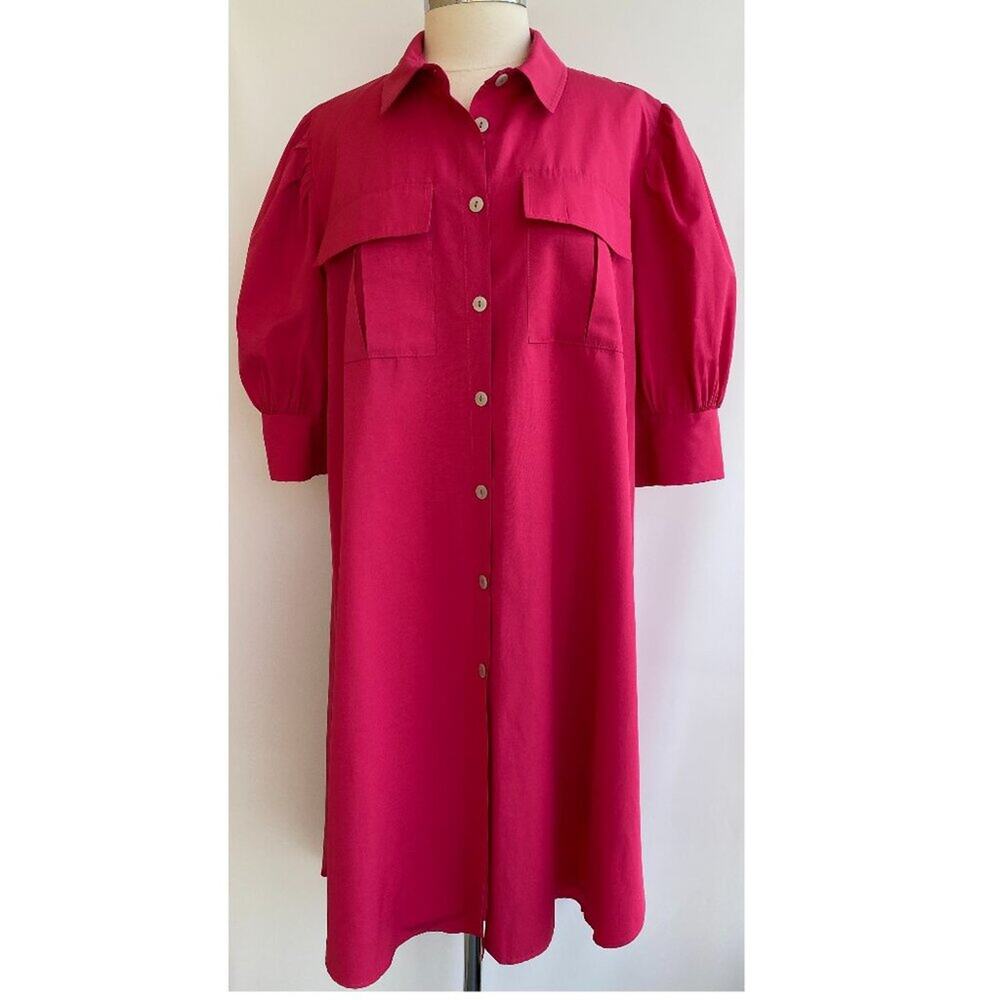 J'da Palm Beach Boutique Resortwear High-Low Shirt Dress Women's sz L